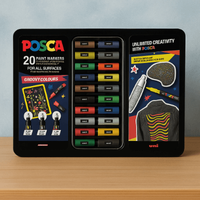 POSCA MARKER SET GROOVY COLOURS 1/20 MIX