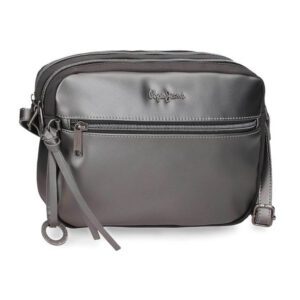 Pepe jeans zenska torba na rame sivo crne boje