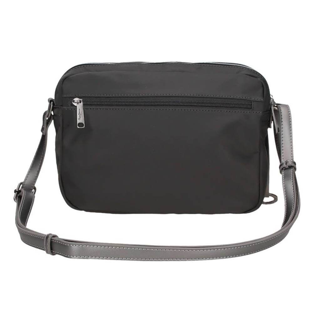 pepe-jeans-torba-7085443-4 Pepe jeans zenska torba na rame sivo crne boje otpozadi