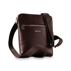 Muska kozna torbica district princ leather, u braon boji